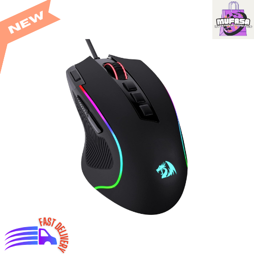 High-Performance Gaming Mouse with 8000 DPI, 11 Programmable Buttons, Rapid Fire, LED Backlit-image