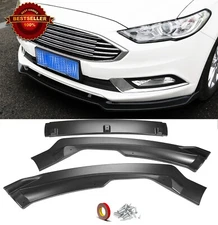 Matt Bumper Lip Spoiler Diffuser Splitter Winglet Diffuser For 17-18 Ford Fusion