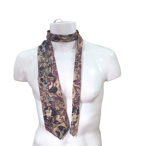 Gone With The Wind Silk Tie American Film Classics Rhett Scarlett Purple Artsy - Picture 4 of 8