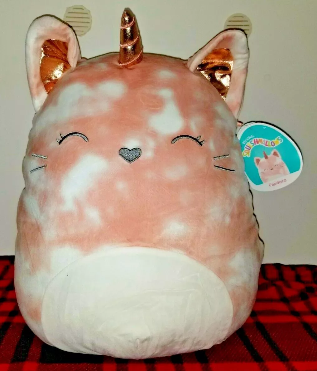 Feodora Squishmallow 16 inch Peach Unicorn Cat Unikitty eBay