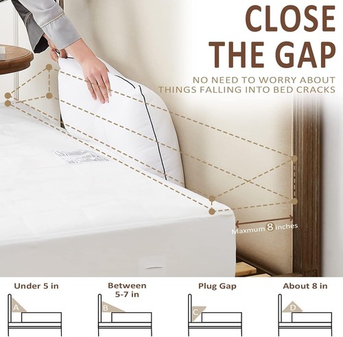 King Size Bed Wedge Pillow Foam Gap Filler Multi-Purpose Support White - Picture 4 of 9