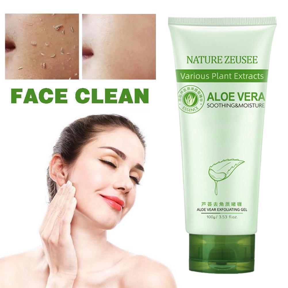 Face Exfoliating Gel Aloe Vera Facial Exfoliating Scrub Cleanses Care