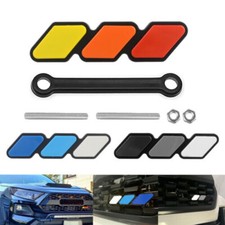 Tri Color Front Grille Cover Badge Emblem Decor For Toyota Tacoma Trd Off-road