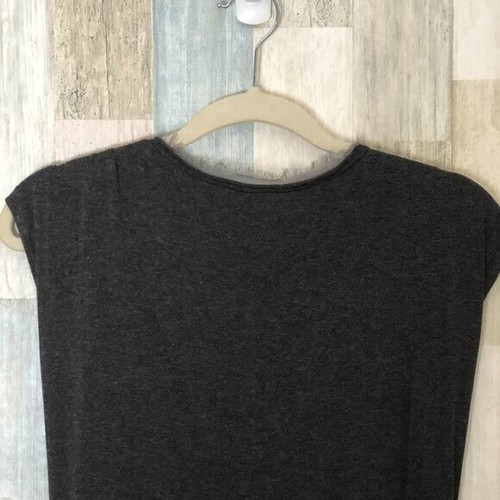 Anthro Dolan Twist Knot Silk Blend Dress size M - Gray Asymmetrical Dark Fairy - Picture 8 of 11