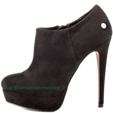 Elegant Women's Ankle Boots Faux Suede Round Toe High Heels Boots Shoes Woman