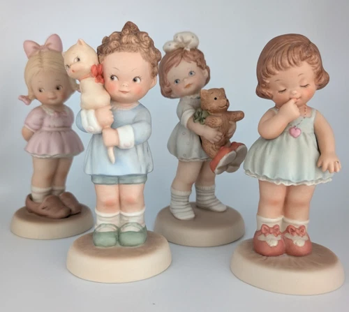Vtg. Enesco Memories of Yesterday Figur.-Lot of 4-520071, 114510, 520187, 527076