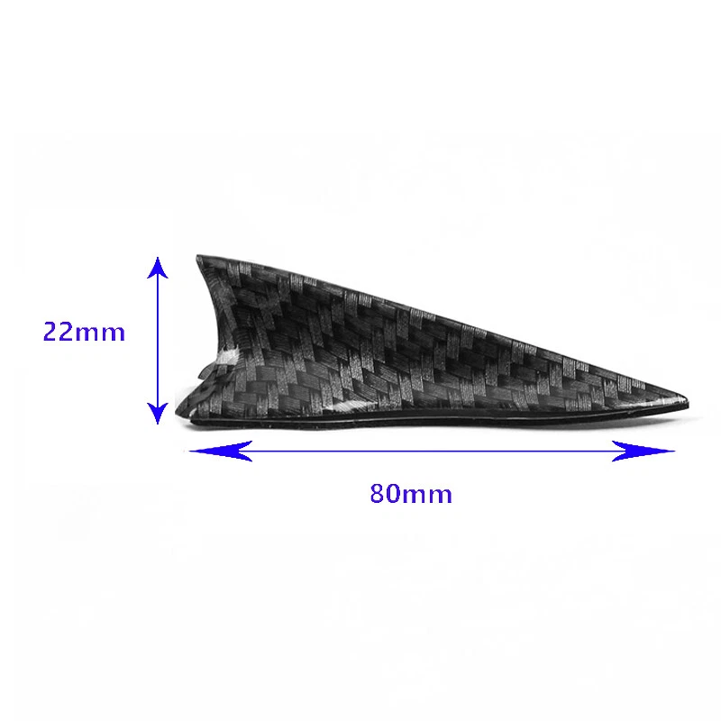 Alerón difusor de fibra de carbono aleta de tiburón de techo de 10 piezas para techo de parabrisas de automóvil Foto 2 de 4