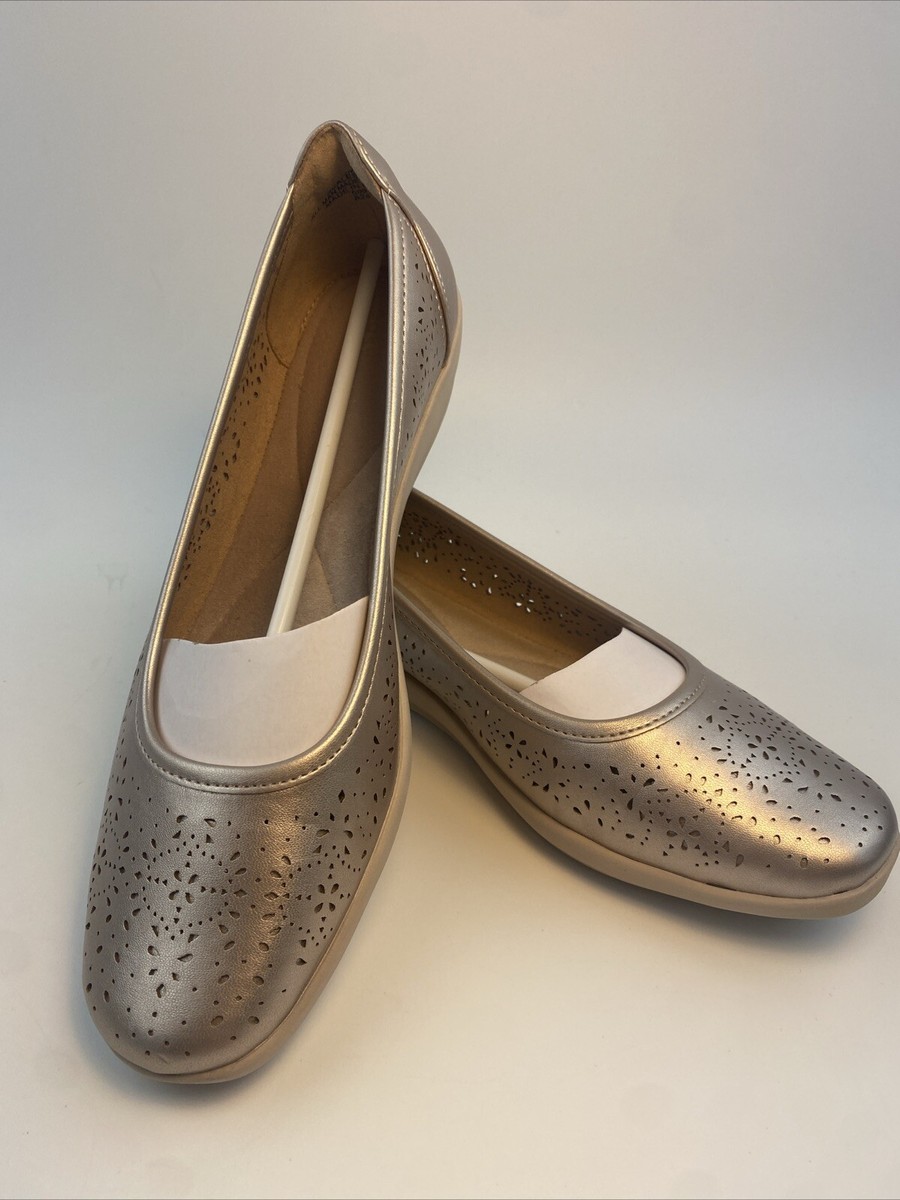 Ballerine beige da Donna con inserti in rete e cristalli Lora Ferres