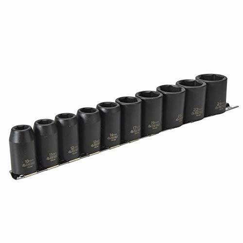 Teng 9121 Metric Impact Socket Set 10 Piece 1/2in Drive (q7k)