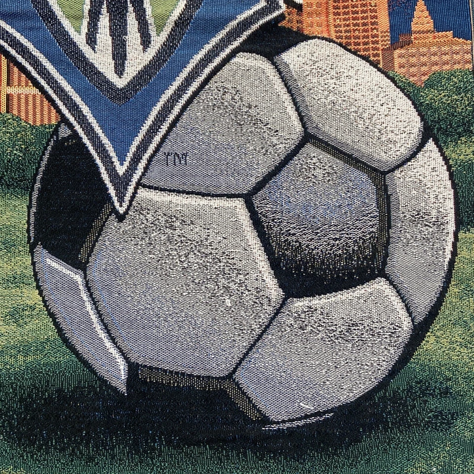 Seattle Sounders Soccer Throw Blanket 49x62 Afghan Tapestry Space Needle - Image 4 of 4