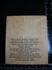Transfer Stamp Rubber Stamp Wood Mounting 5.5 x 6.5 inches 32