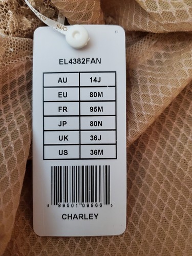 Elomi Women's Charley Stretch Plunge Bra Racerback Option Sz 36M US NWT $68 RP - Picture 4 of 5