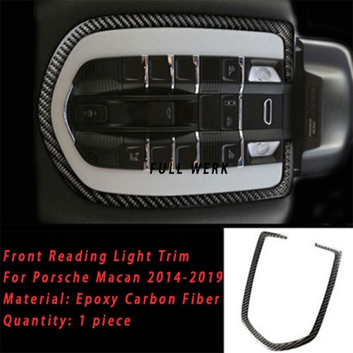 Car Front Rear Reading Light Trim Cover Sticker Frame for Porsche Macan 14-19 - Picture 3 of 4