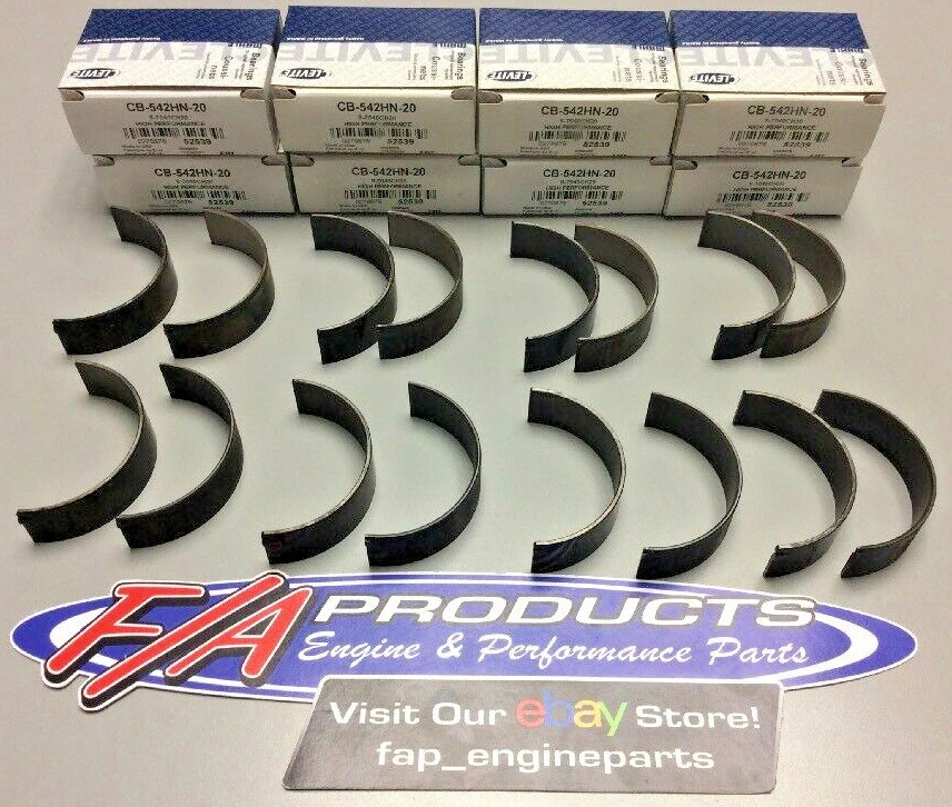 Juego de 8 cojinetes de varilla de conexión motores Clevite CB542HN-20 Oldsmobile Cadillac V8 Foto 2 de 4