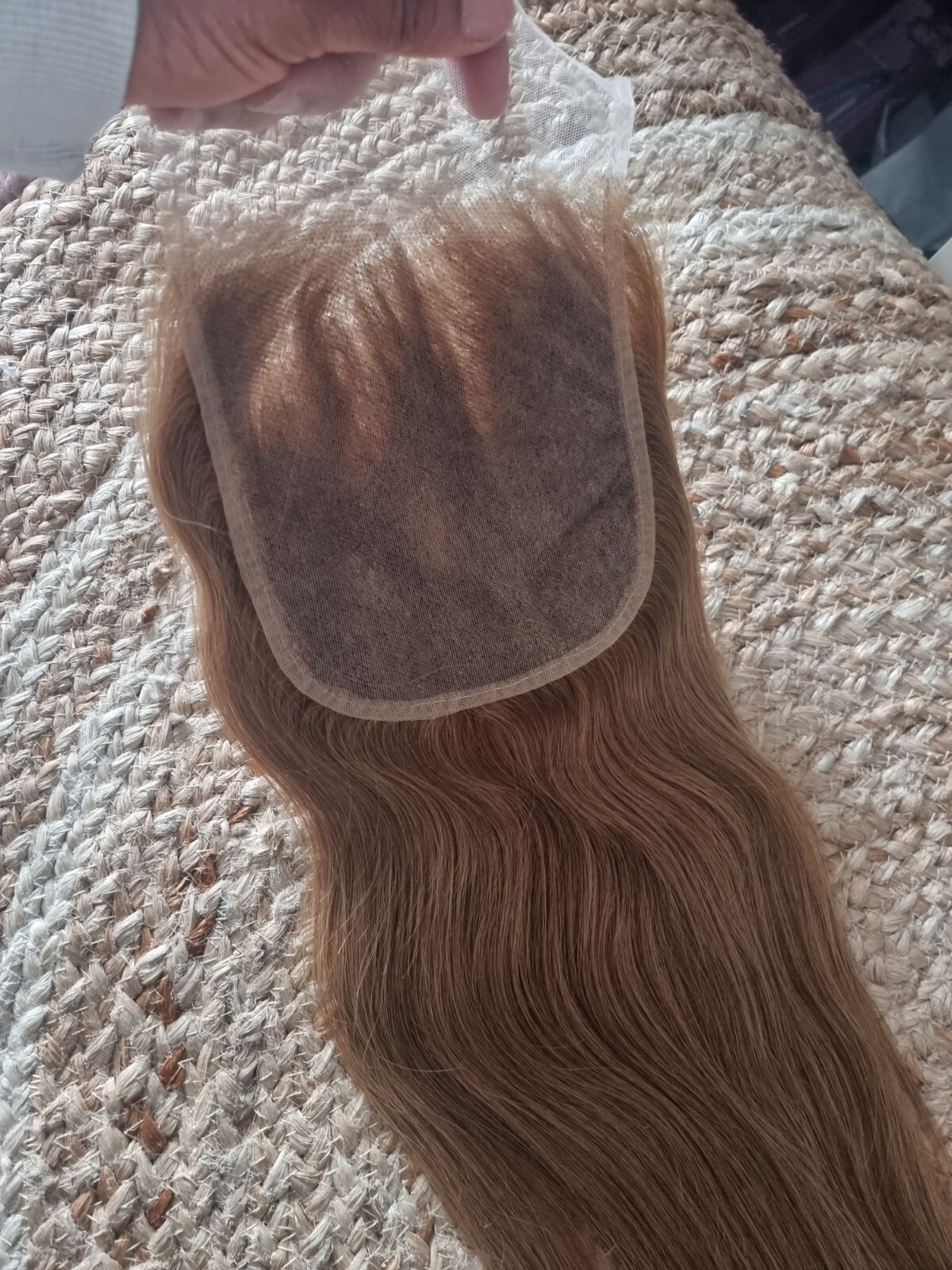 12A 18INCH 6X6 WIDE ASH BLONDE 8# LACE CLOSURE BRAZILIAN HUMAN HAIR STRAIGHT 80g