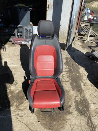 JAGUAR Xf SEAT INTERIOR COMPLETE IN BLACK RED LEATHER FRONT REAR 2015 - 2019 - Picture 5 of 11