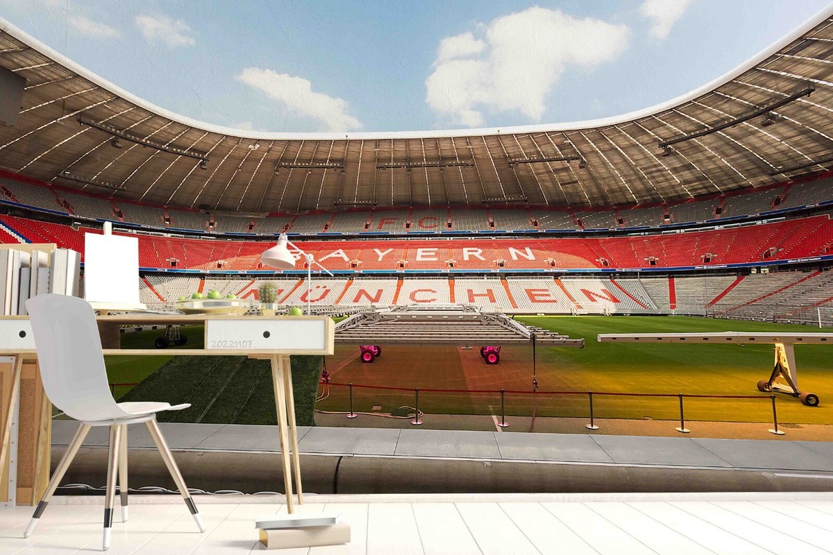 Stade de football Poster Mural, Papier peint | Acheter-le sur