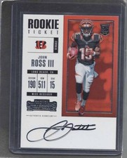 JOHN ROSS III 2017 CONTENDERS ROOKIE TICKET BENGALS ON CARD AUTO RC #326
