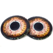 Pair Loch Ness Monster Glass Eyes Jewelry Dolls Taxidermy Flatback Cabochons