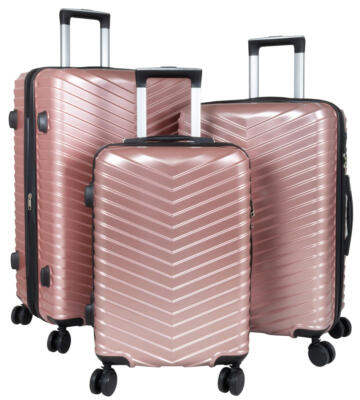 Hartschalen Trolley Koffer TSA Schloss Aligse Rose Set oder als Gr. M.L,XL
