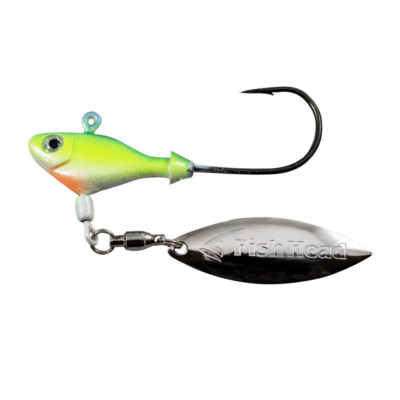 Fish Head Spin Underspin 3/8 SEXY SHAD Jig Bladed Swimbait Jig Head Fishing BR15