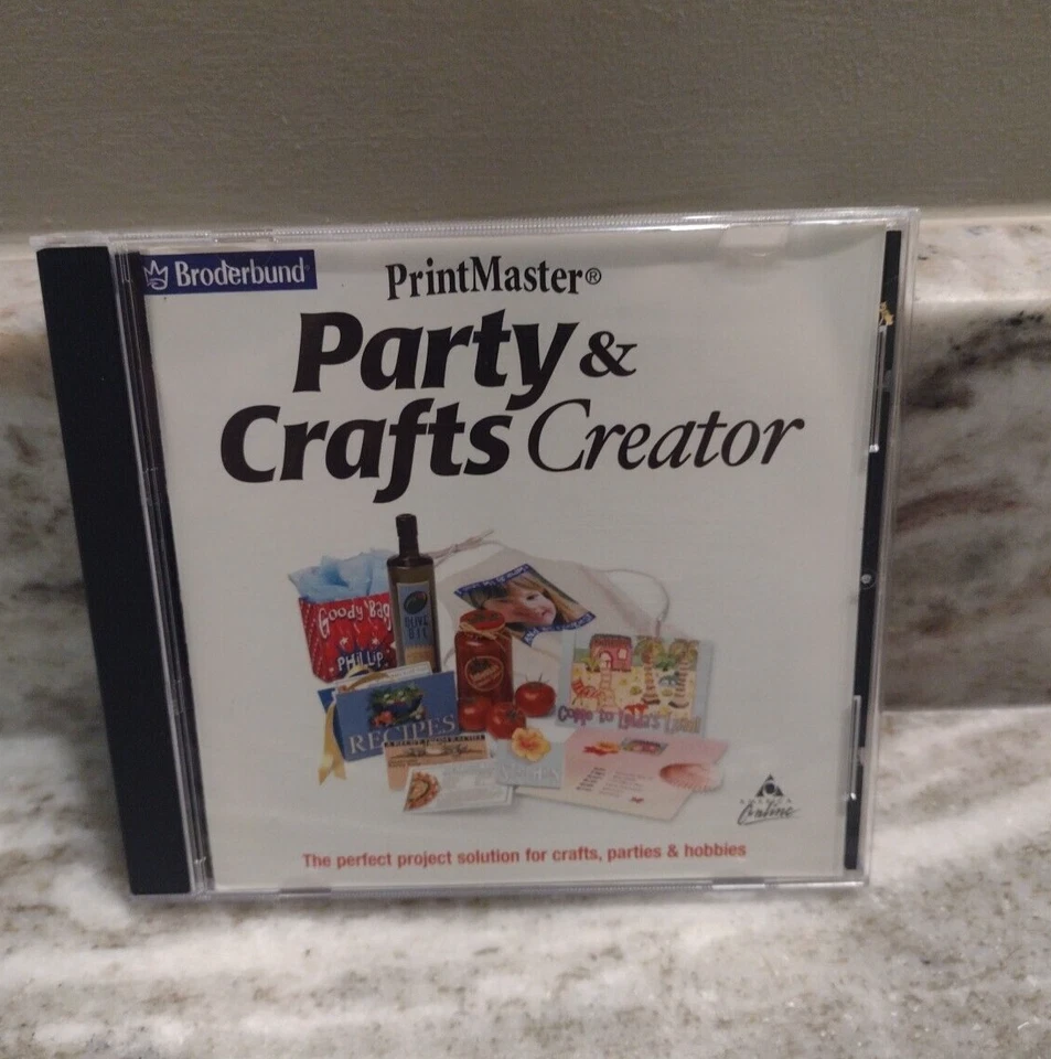 PrintMaster PARTY & CRAFTS CREATOR Windows 95/98/2000 | CD ROM Disk - Image 2 of 2