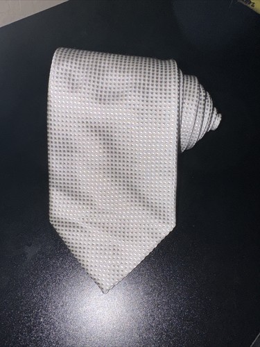 Zadi Andrews Tie White Silk Tie w White Dots Made In Italy 59.5x3.75” NWOT - Picture 2 of 8