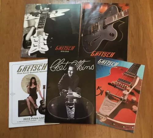 NOS Gretsch Full Color Catalog Lot of 5 Chet Atkins 6120 Falcon Playboy 2003