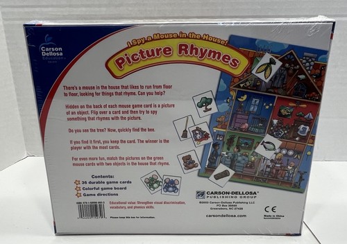 Picture Rhymes 3 Juegos Para Jugar Edades 4+ 1-3 Jugadores Educativos No Necesita Lectura - Imagen 4 de 7
