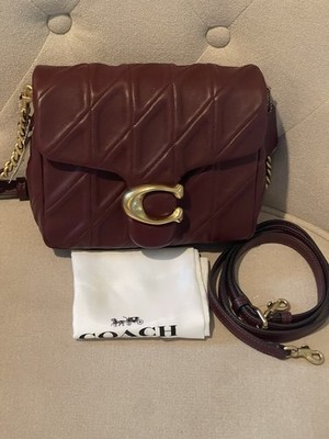 Coach Quilted Times Square Tabby In Merlot/Brass  CW629 NWT