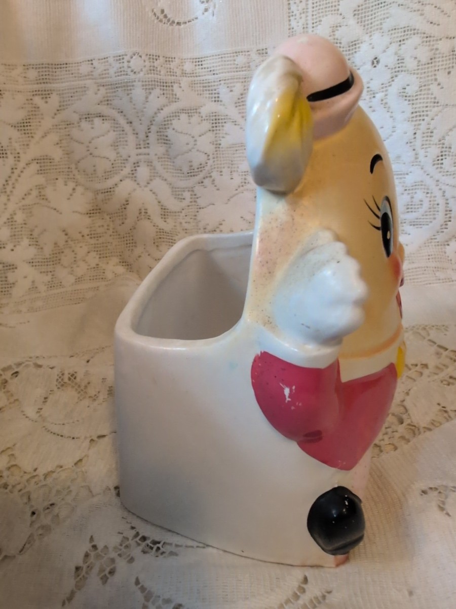 Rubens Vintage Humpty Dumpty Ceramic Planter #3156 Japan 6 1/2