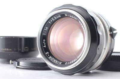 [Exc+5 mit Haube] Nikon Nikkor-S Auto 58mm f/1.4 Pre-Ai Objektiv PAT PEND...