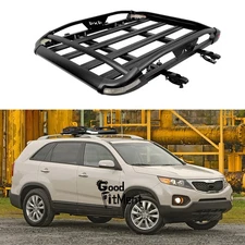For Kia Sorento 2012-2015 SUV Roof Rack Cargo Basket w/LED Light + 50" Cross Bar