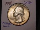 1948 WASHINGTON QUARTER CHOICE BU PQ TONE ORIGINAL BETTER DATE FREE SHIPPING