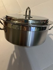 Teknika By Silva Milano 10”x4” Casserole Inox 18/20 Stainless Steal Pot Italy