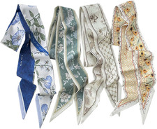 4 Packs Purse Scarf For Handbags Silk Head Handle Ribbon Scarfs For Hair Fashion