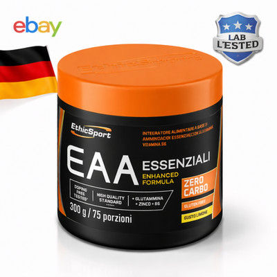 EthicSport EAA 300g Zitrone Aminosaeuren Mix Leucin Zink Vitamin B6 75Port EU DE
