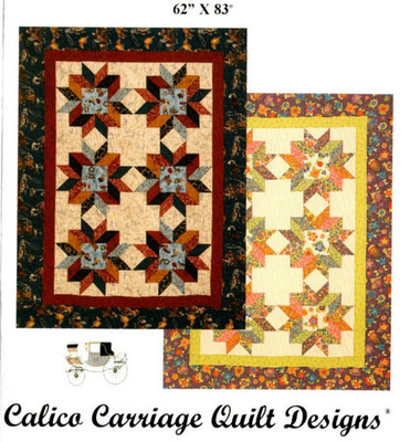 Cowboys & Posies Quilt Pattern Twin Size Quilt 6 Blocks Pieced Triangles Squares
