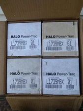 HALO POWER-TRAC L1739MBX Gimbal Ring Track Lighting Fixture Black- Lot of 4 NOS
