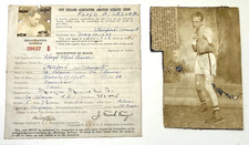 $K 1939 RETRATO DE CAJA Y REGISTRO con foto Asociación de Nueva Inglaterra. Stanford VT
