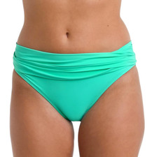 La Blanca Women's Island Goddess Shirred Band Hipster Bikini Bottom Green Size 8