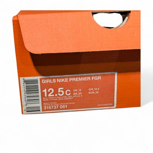 Botines de fútbol para niñas Nike jóvenes Premier FGR negro rosa gris natural talla 12,5 C - Imagen 8 de 8