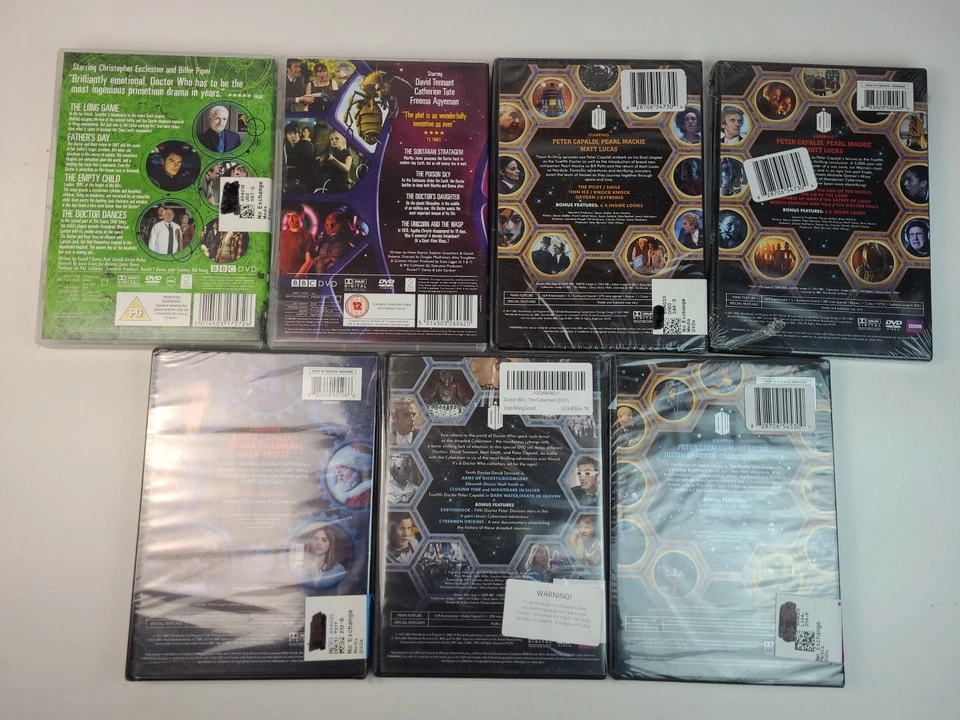 Lot Of 7 Doctor Who DVDs Ninth Tenth Twelfth Cybermen BBC *POLISHED, 5/7 SEALED* - Image 3 of 4