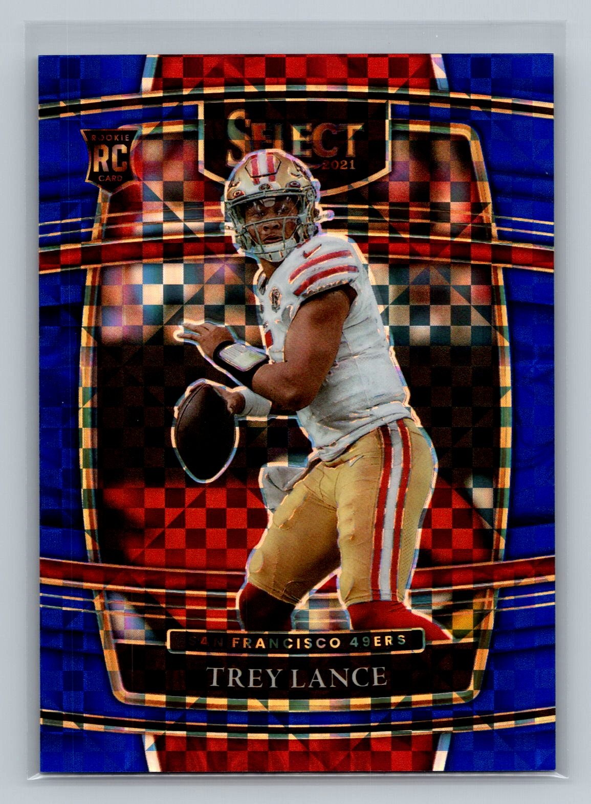 2021 Panini Select Trey Lance #45 Blue Prizm #/199 Rookie San Francisco 49ers *