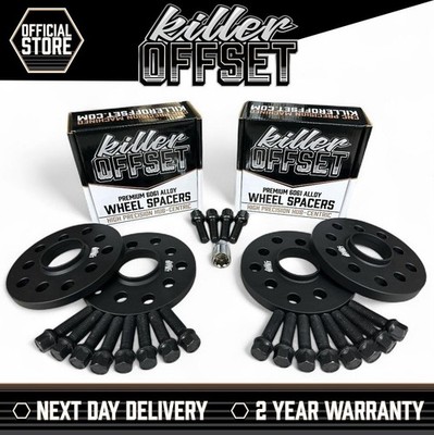 Black Wheel Spacers 10mm 12mm + Locks Fits Mercedes CLS GLA GLB GLC E Class