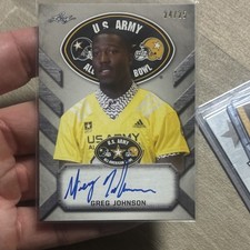 Razor 2017 Leaf Army All-American Greg Johnson Auto Serial #24/25 Silver ATA-GJ1