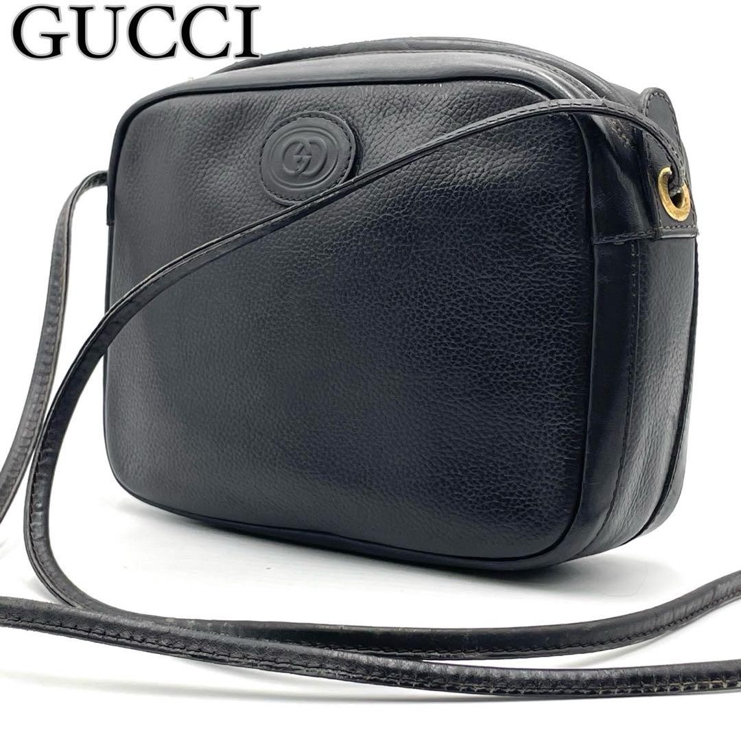Gucci Black Leather Interlocking G Shoulder Bag m4_0808