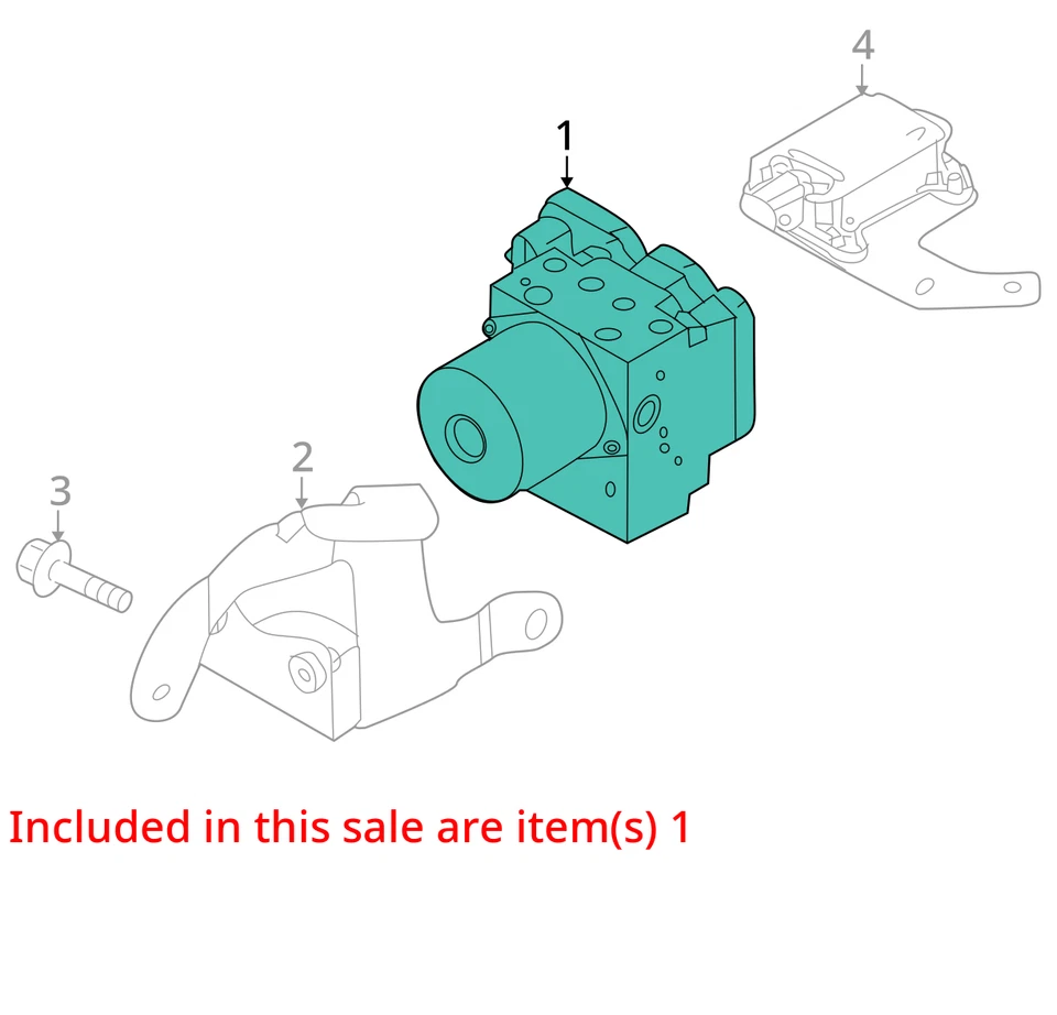 Unidad de control de freno antibloqueo ABS 2011-2013 Kia Forte 84 k OEM Foto 4 de 4