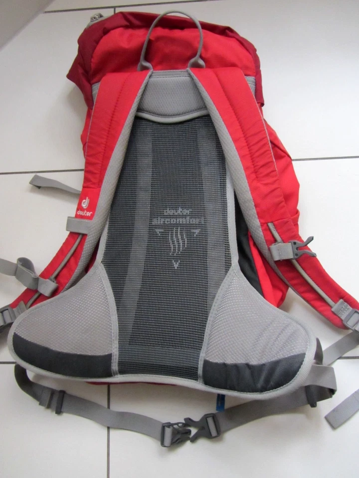 Deuter Rucksack  ac Lite 22  - mit Raincover - sehr gut erhalten - Rot  - Grau - - Bild 2 von 4