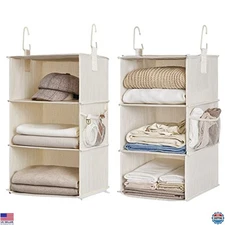 StorageWorks 6-Shelf Closet Organizers, Two 3-Shelf Separable Hanging Shelves